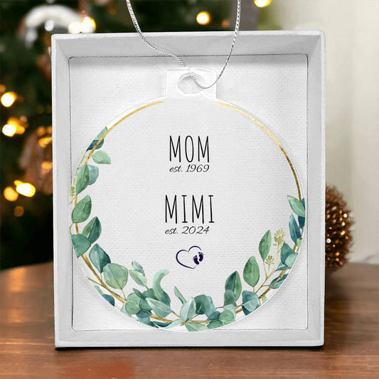Mimi New Grandparents 1st Christmas Ornament
