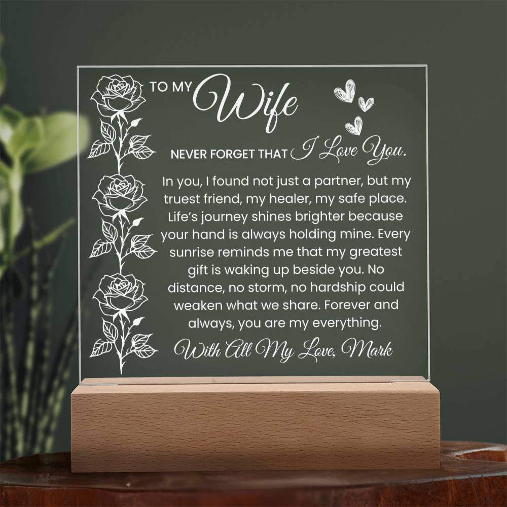 Wife Acrylic Plaque Gift