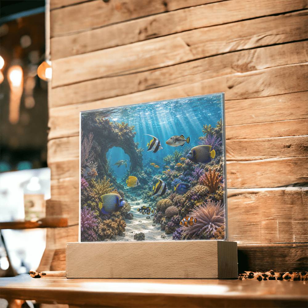 Underwater Coral Reef LED Acrylic Plaque