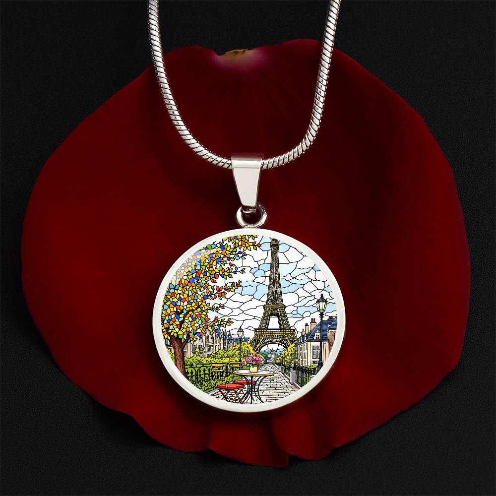 Paris Eiffel Tower Necklace with Engraving