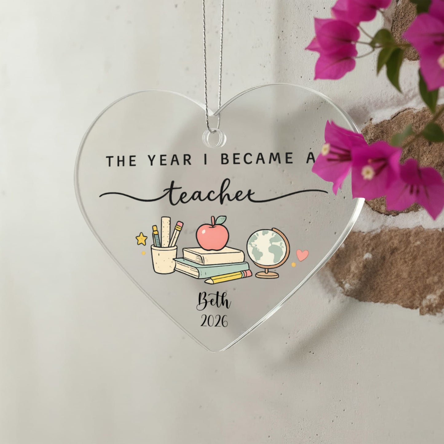 1st Christmas As A Teacher Ornament