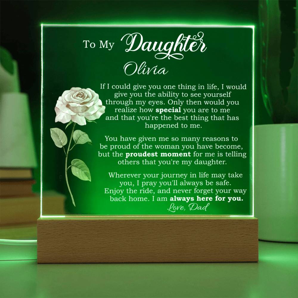 Personalized Acrylic Plaque For Daughter