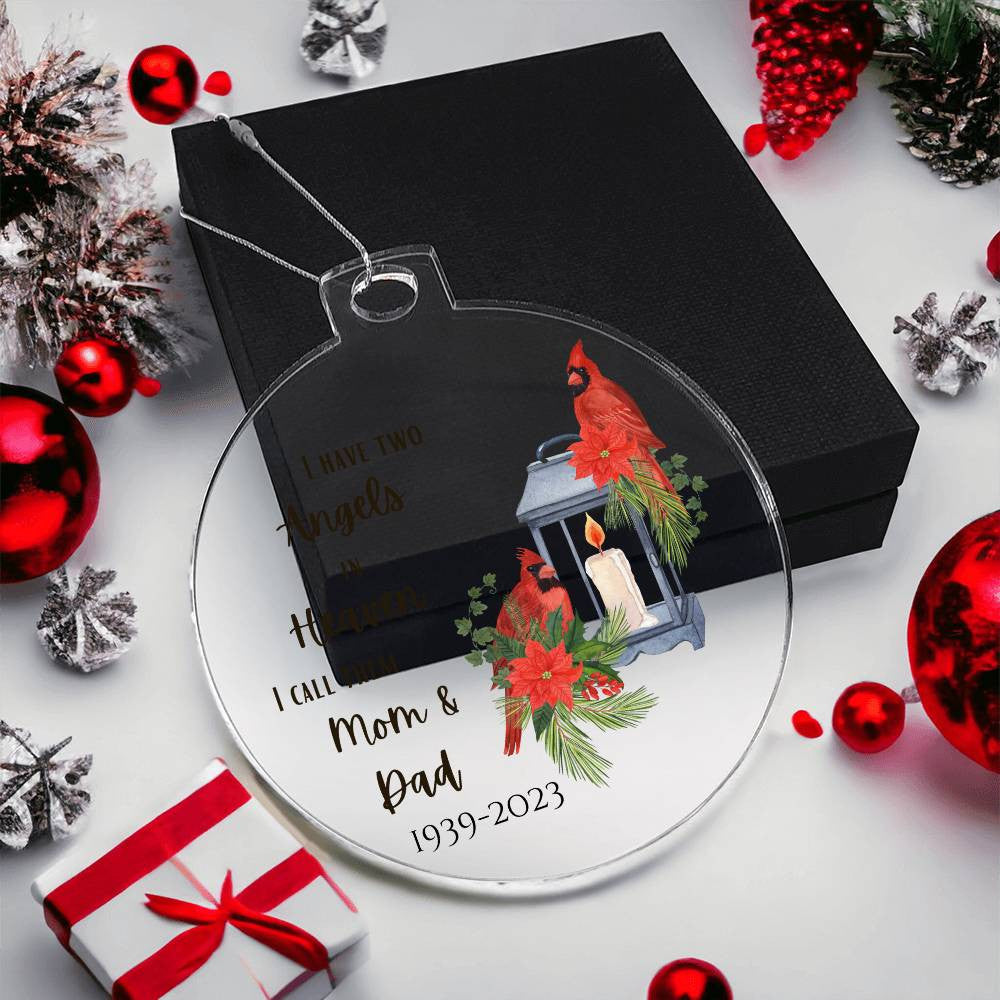 Mom and Dad Remembrance  Angel Ornament-[Heartfelt Family Gift]