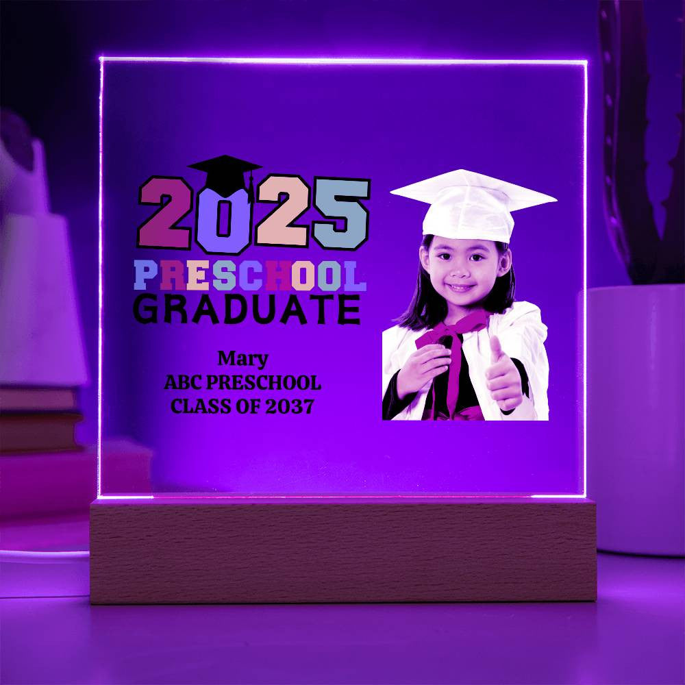 Preschool Graduation Photo LED Plaque-[Heartfelt Family Gift]