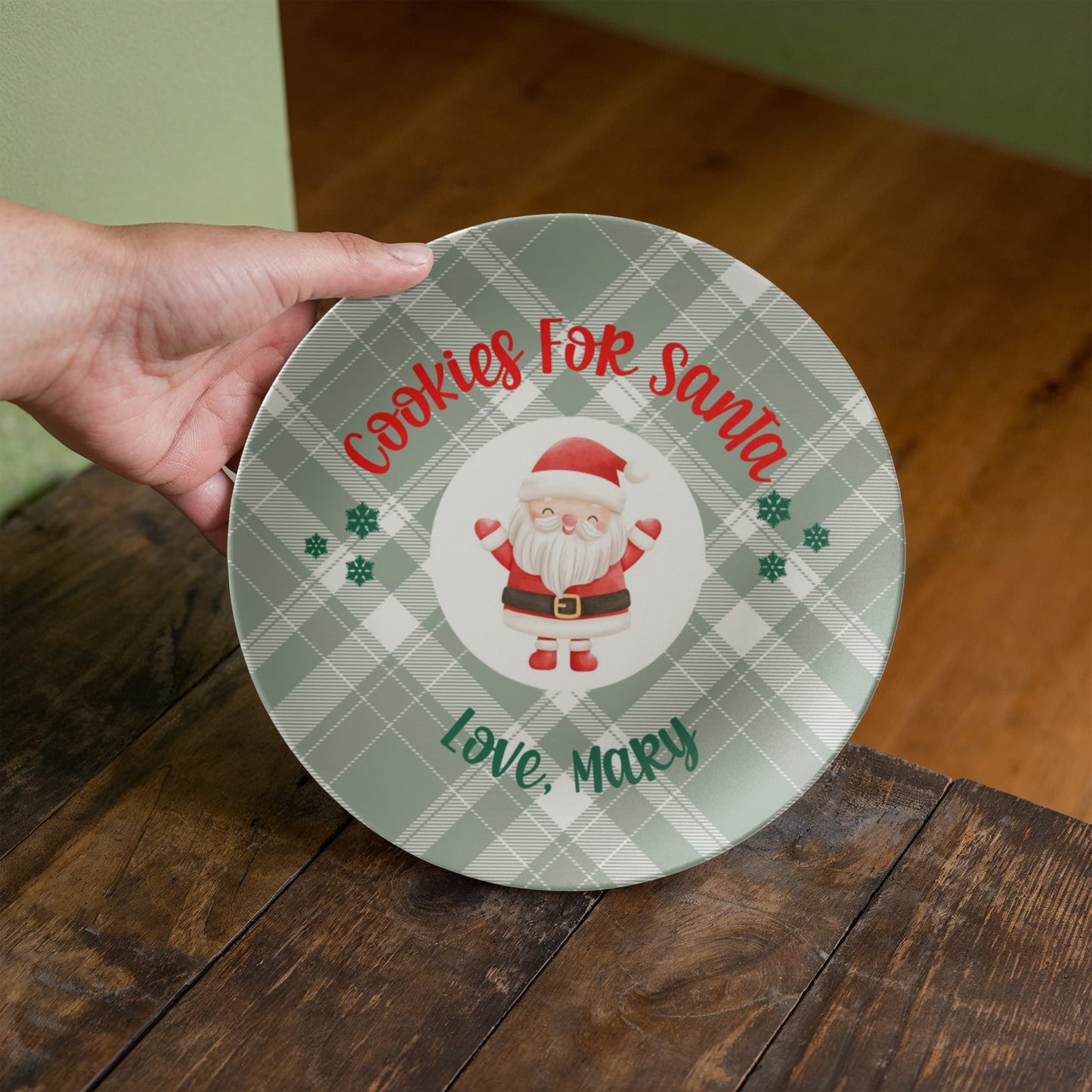 Cookies For Santa Personalized Plate