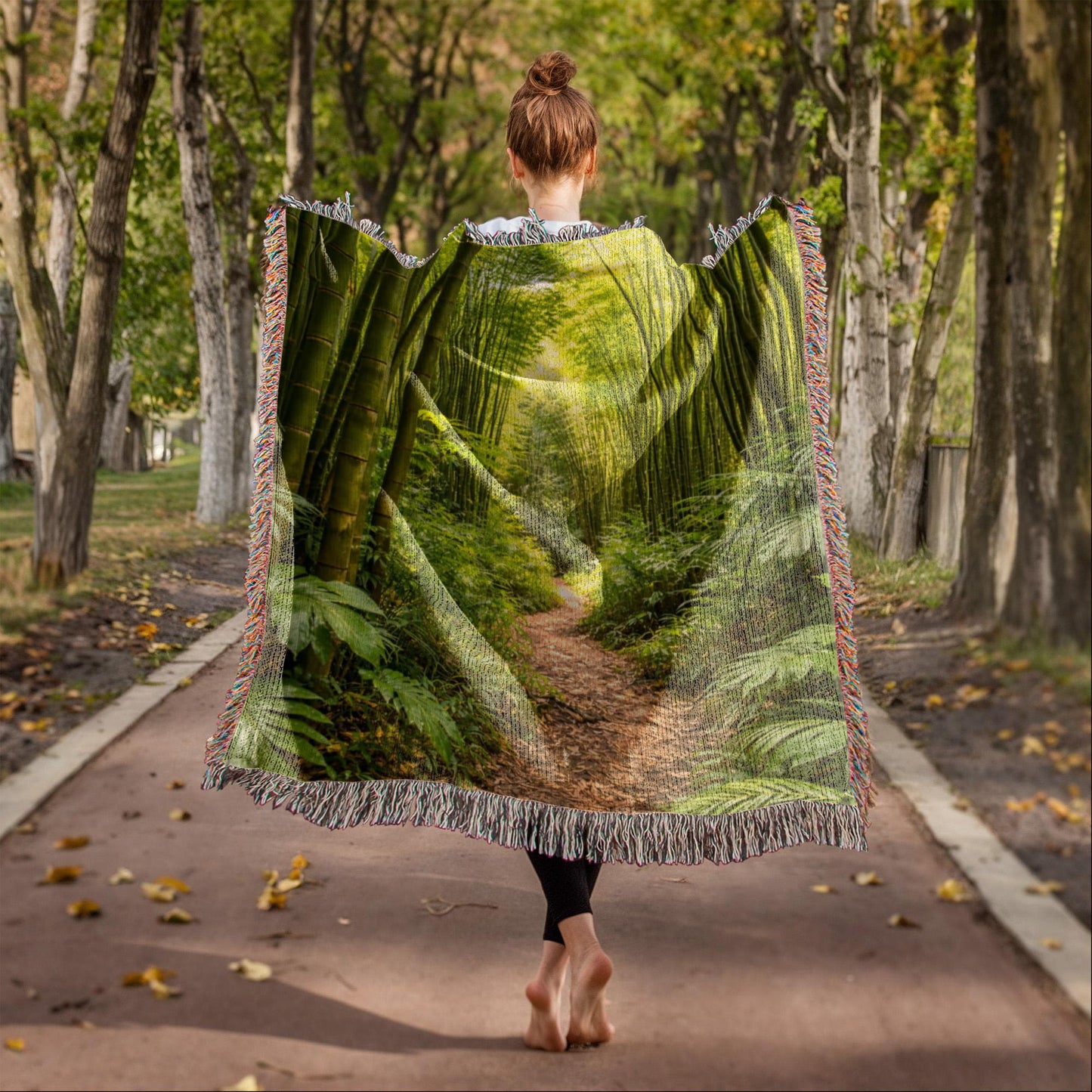 Puerto Rico Culture Inspired Sugar Cane Field Woven Blanket
