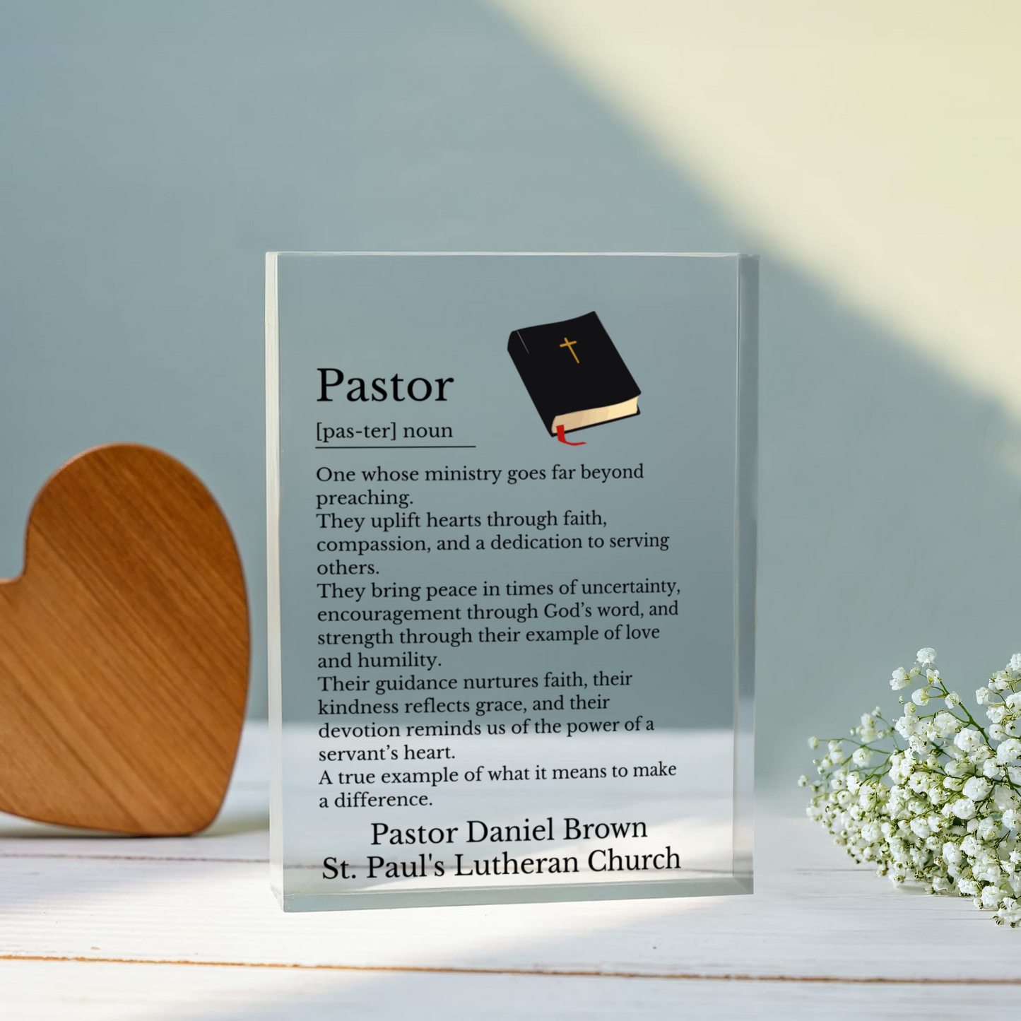 Pastor Definition Plaque