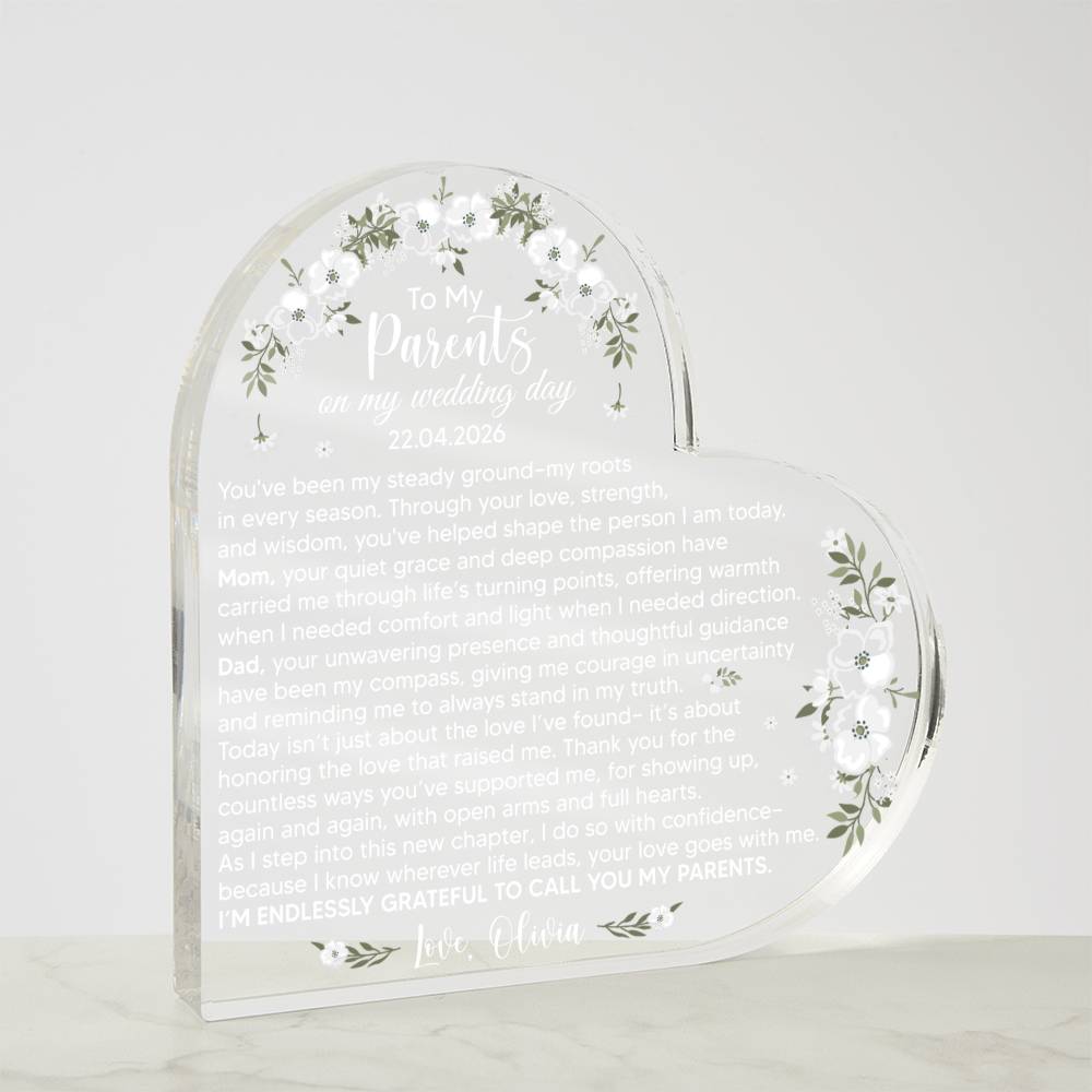 To My Parents on My Wedding Day