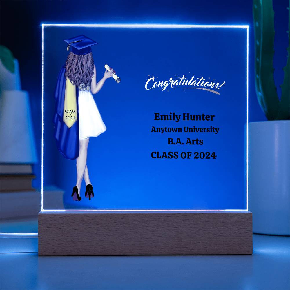 Graduation Acrylic Square Plaque-[Heartfelt Family Gift]