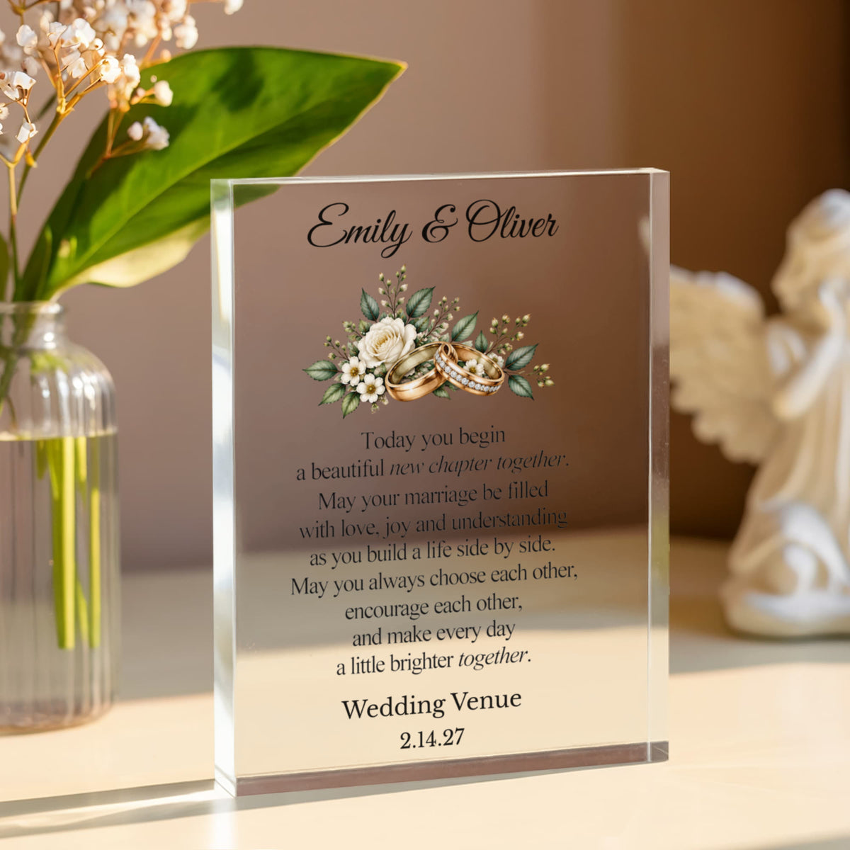 Personalized Wedding or Anniversary Plaque for Couple