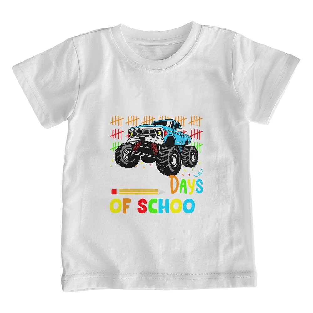 100 Days of School Truck T-shirt-[Heartfelt Family Gift]