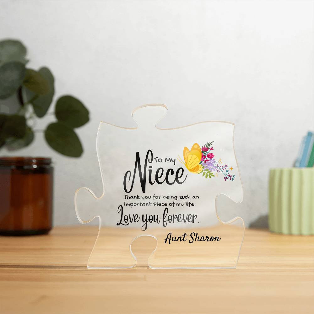Niece Acrylic Puzzle Plaque-[Heartfelt Family Gift]