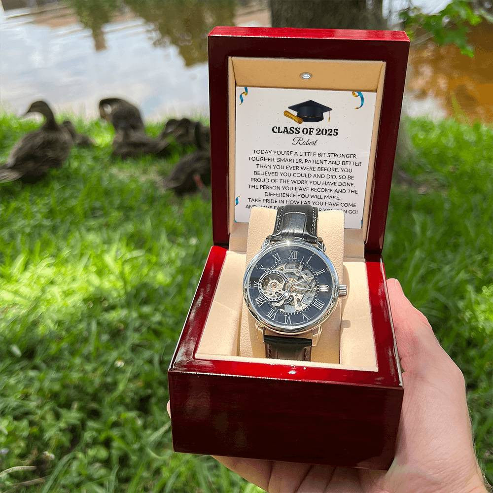 Class of 2025 Graduation Gift Openwork Watch-[Heartfelt Family Gift]