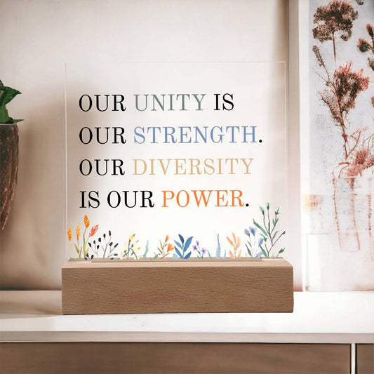 Unity Plaque Elegant Desk Decor for Home or Office-[Heartfelt Family Gift]