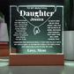 Daughter from Mom LED Acrylic Heart Necklace & Plaque Gift-[Heartfelt Family Gift]