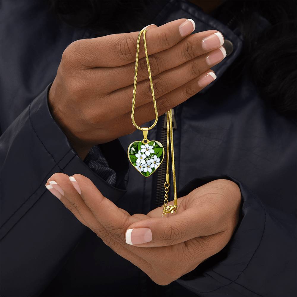 Lily of The Valley Floral Necklace with Engraving