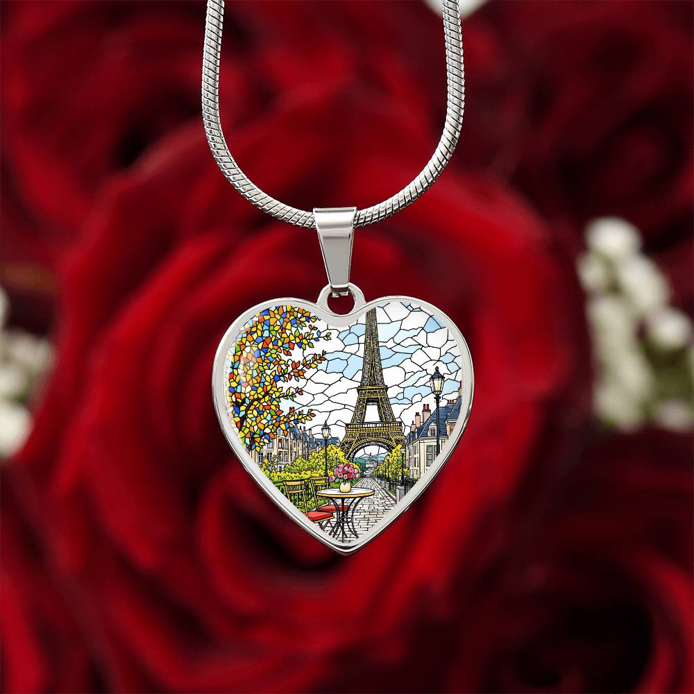 Paris Eiffel Tower Necklace with Engraving