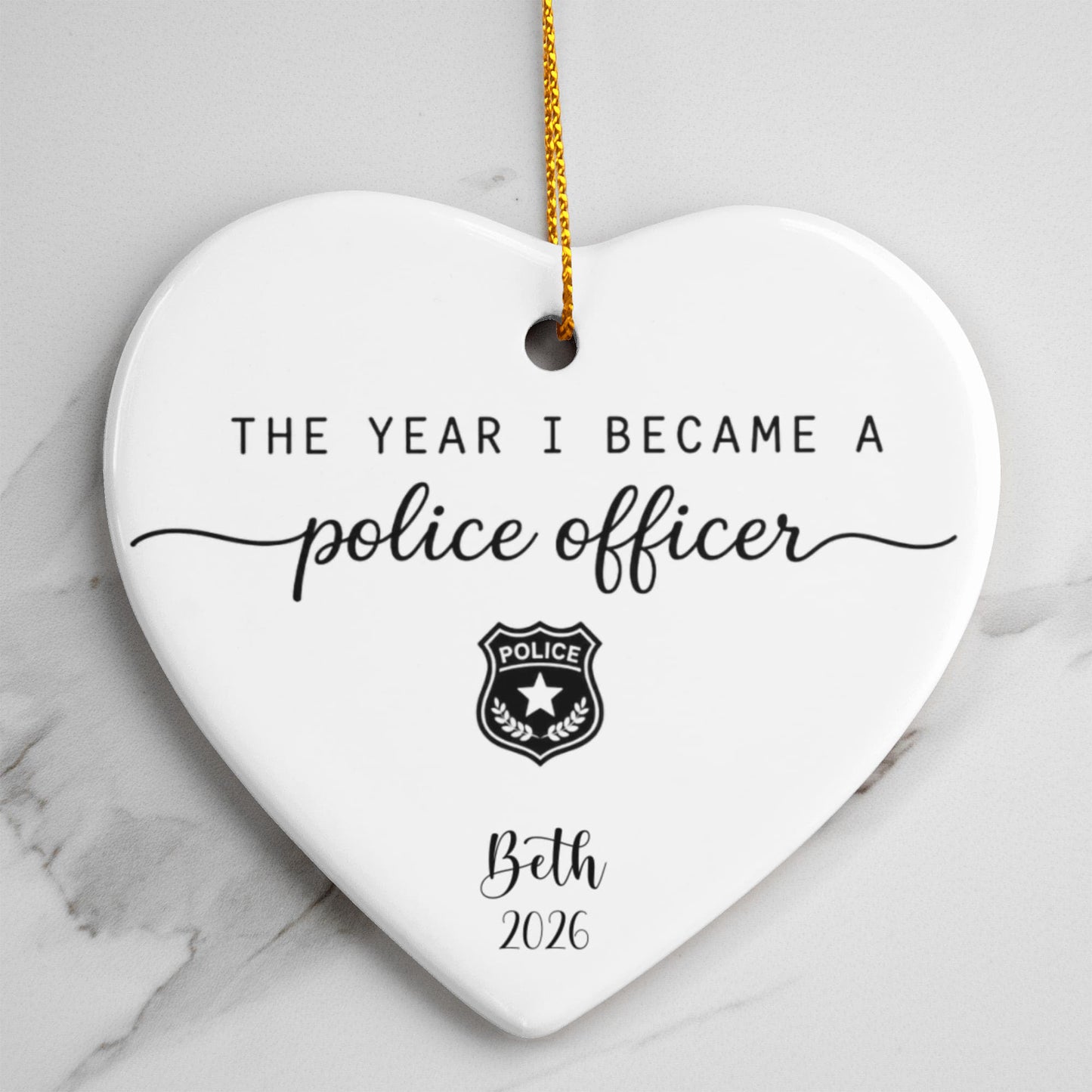 1st Christmas As a Police Officer Ornament