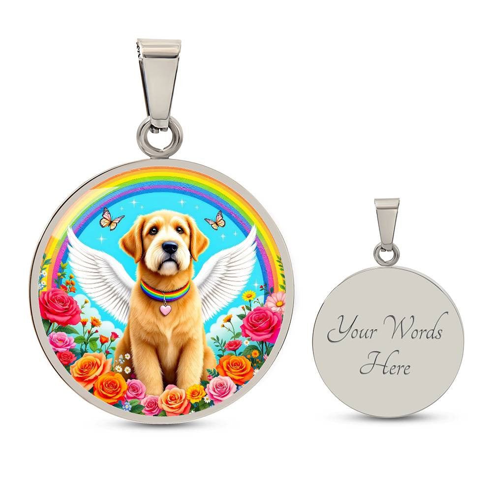 Labrador Dog Rainbow Bridge Memorial Necklace with Engraving-[Heartfelt Family Gift]
