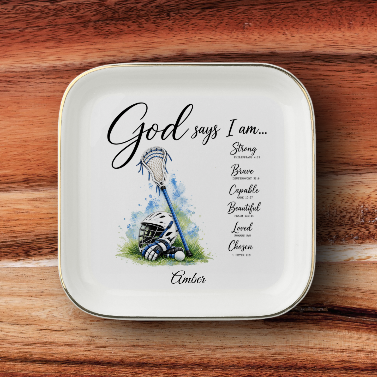 Christian Lacrosse Jewelry Dish