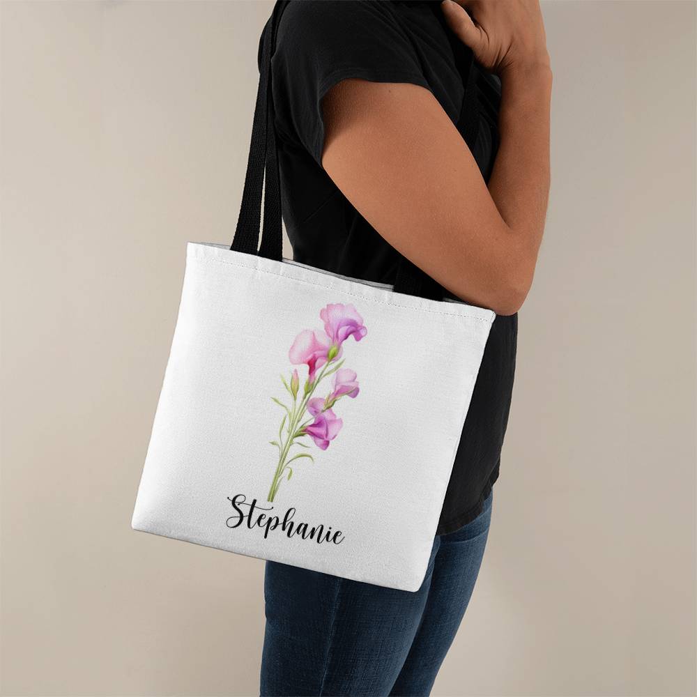 Birth flower Name Classic Tote Bag