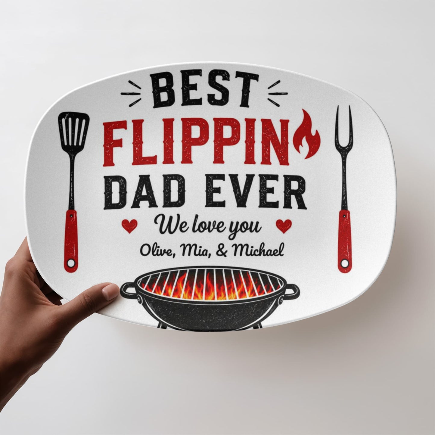 Best Flippin Dad Ever BBQ Tray