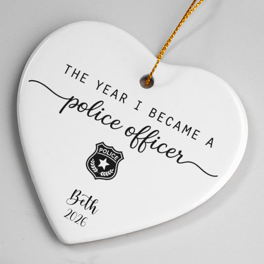 1st Christmas As a Police Officer Ornament