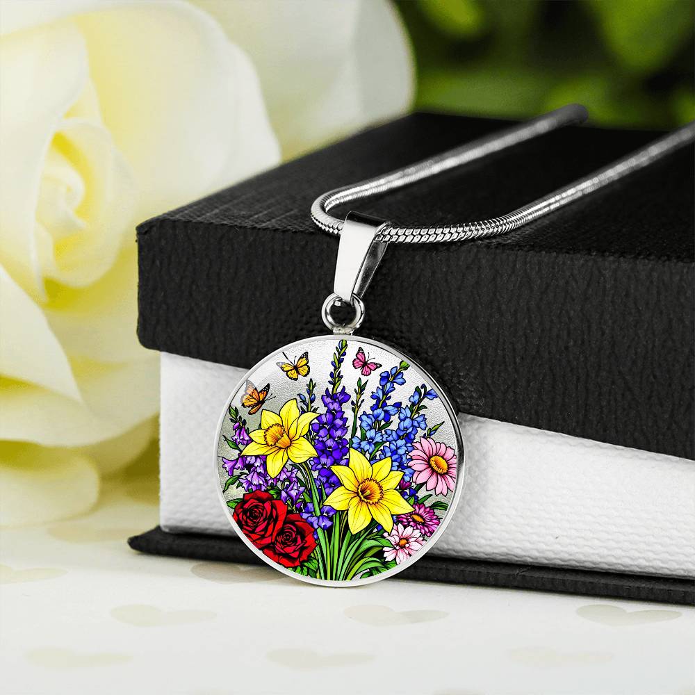 Lily Wildflower Pendant Necklace