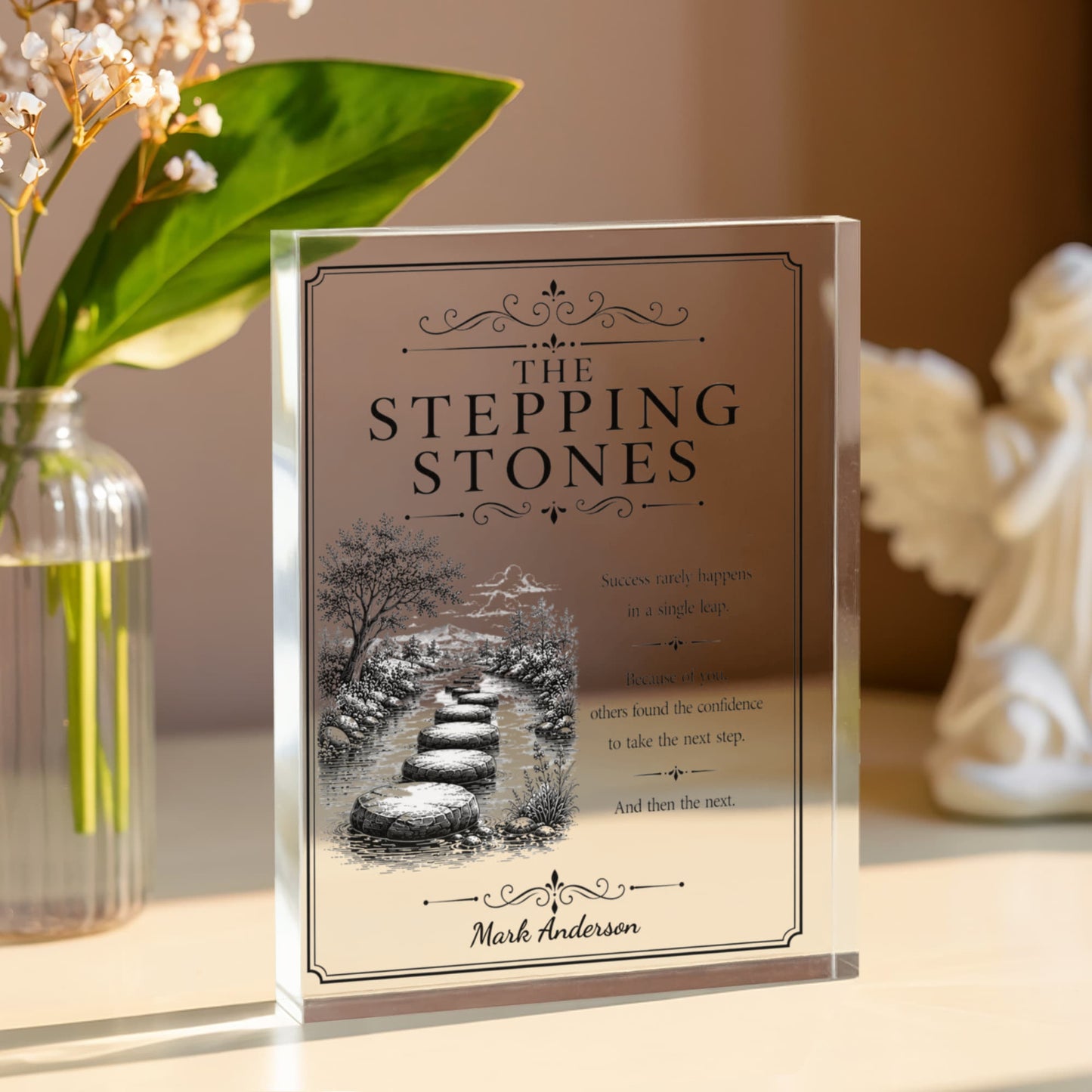 Stepping Stone Farewell Plaque, Personalized Gift for Retirement