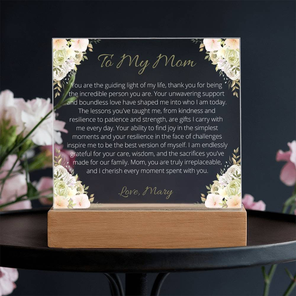 Mom Acrylic Plaque-[Heartfelt Family Gift]