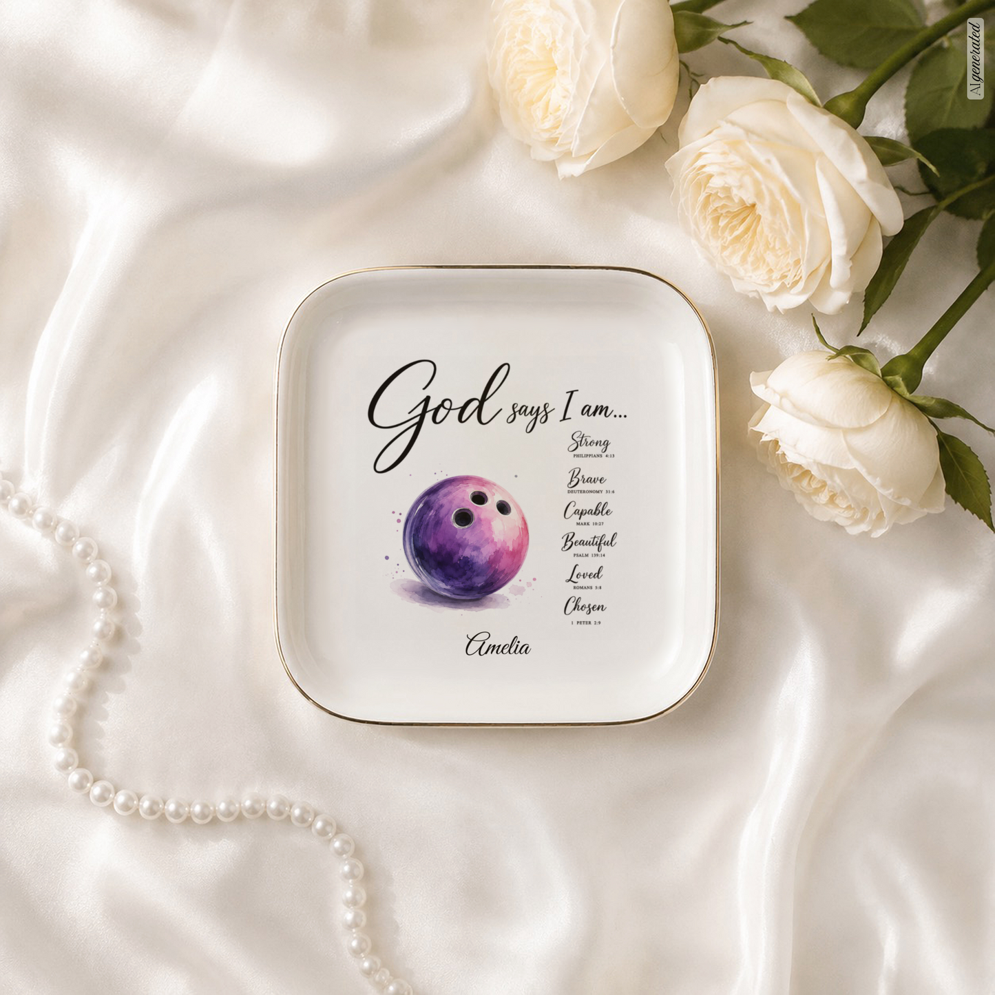Bowling Christian Jewelry Dish