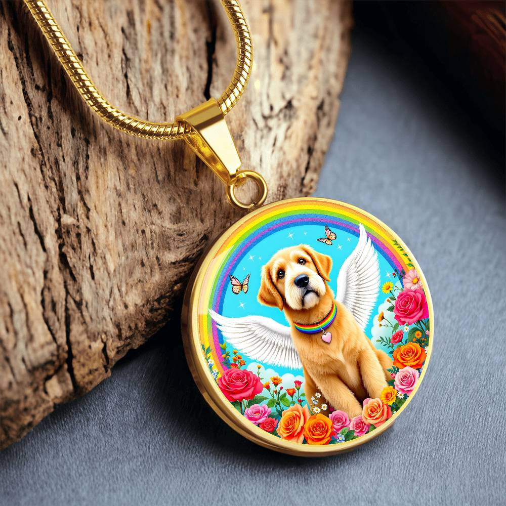 Labrador Dog Rainbow Bridge Memorial Necklace with Engraving-[Heartfelt Family Gift]