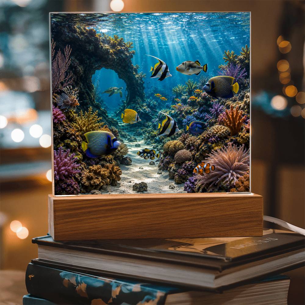Underwater Coral Reef LED Acrylic Plaque
