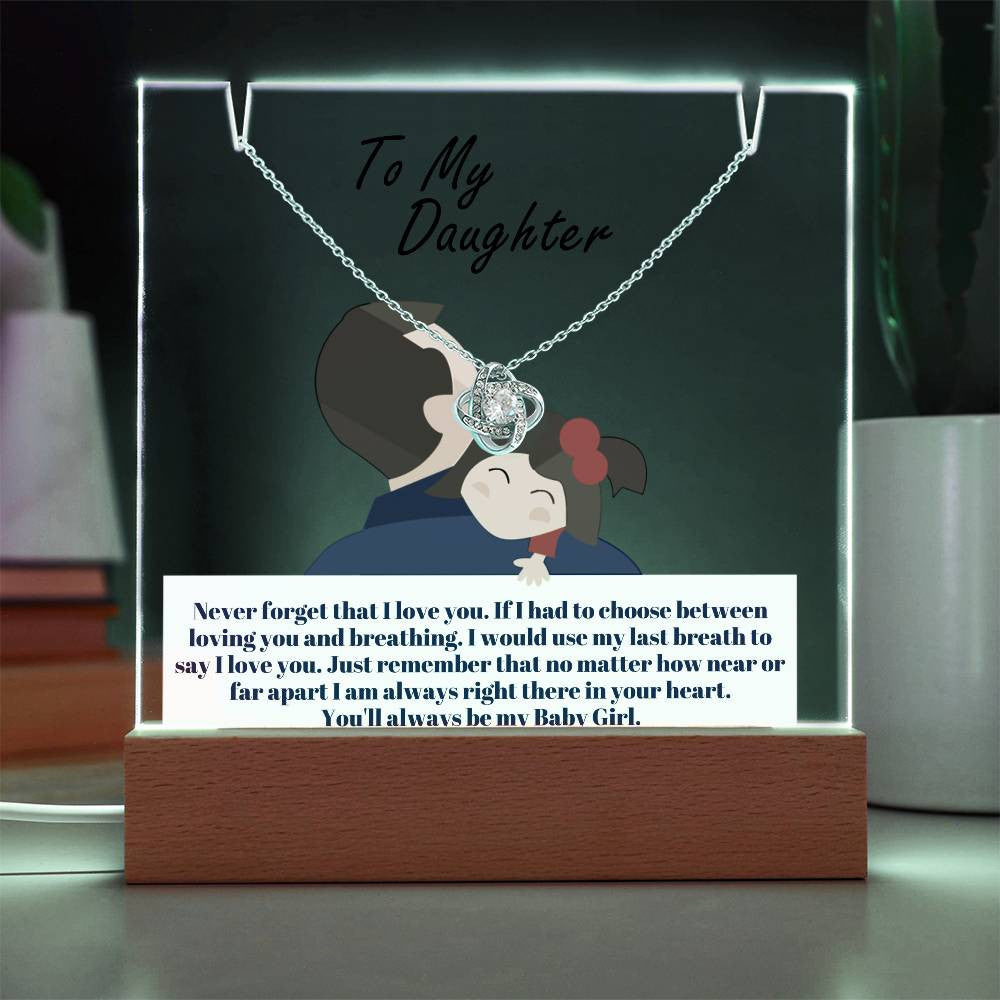 Dad Daughter Acrylic Necklace Gift Set-[Heartfelt Family Gift]