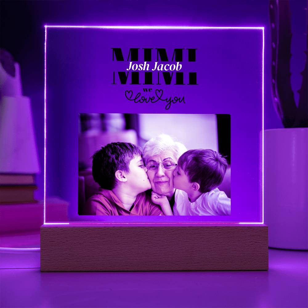 Personalized Mimi Acrylic Plaque with Grandkids Names-[Heartfelt Family Gift]
