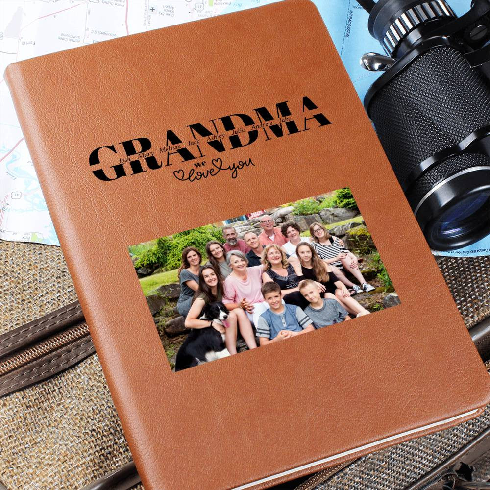 Grandma Personalized Keepsake Journal with Grandkids Names and Photo-[Heartfelt Family Gift]