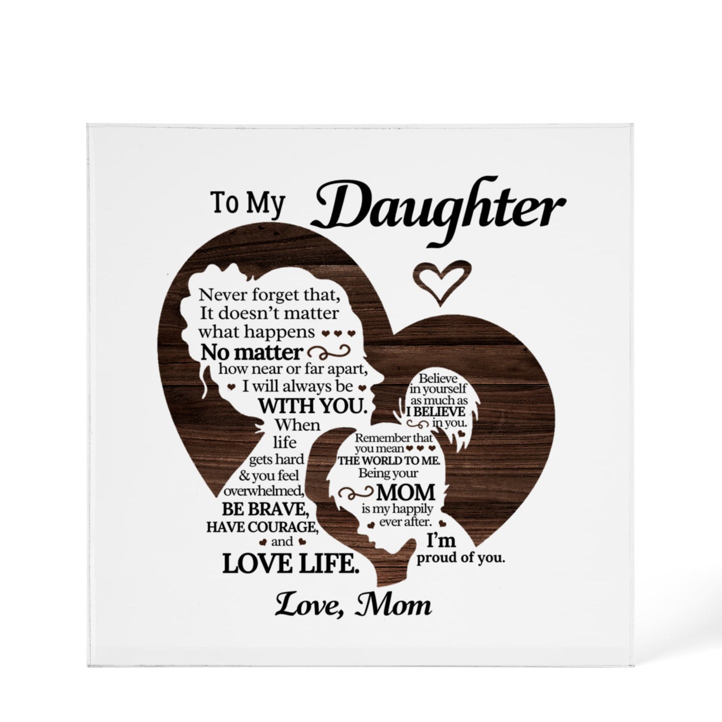 Daughter Printed Acrylic Block Plaque