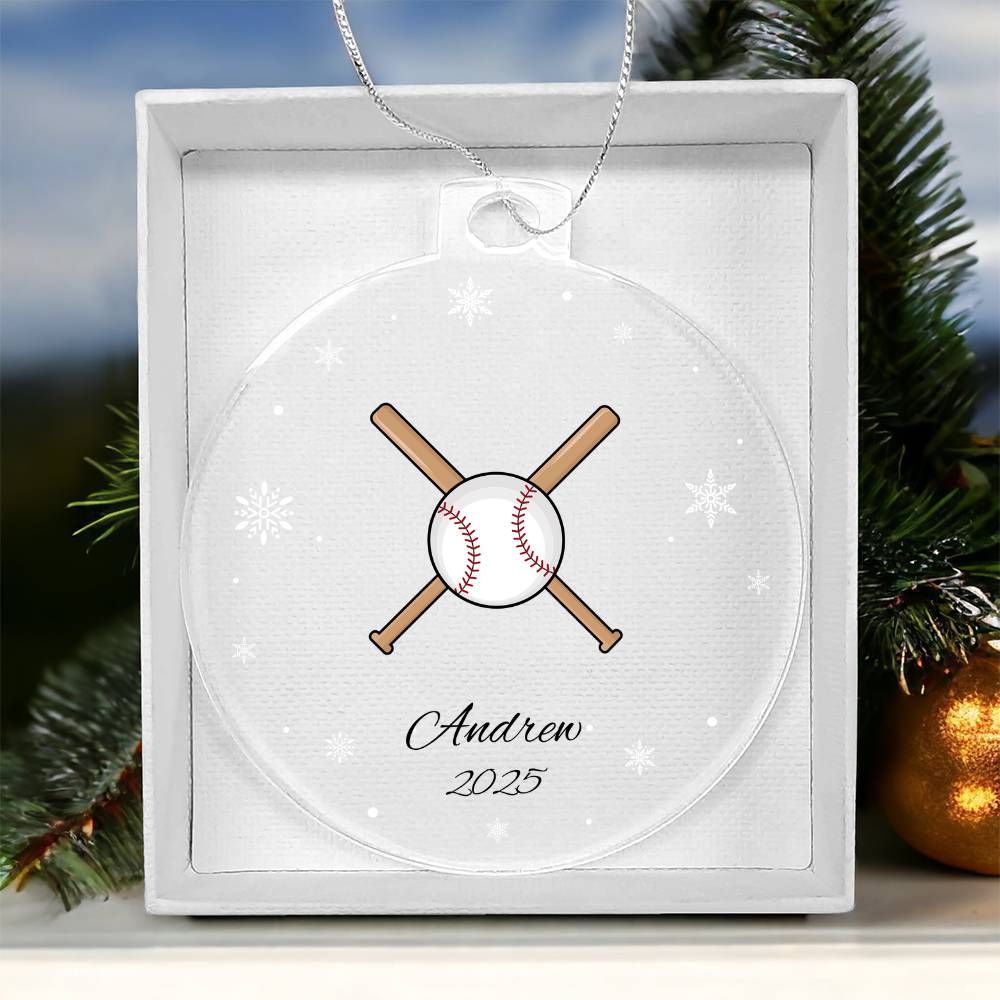 Baseball Christmas Tree Ornament