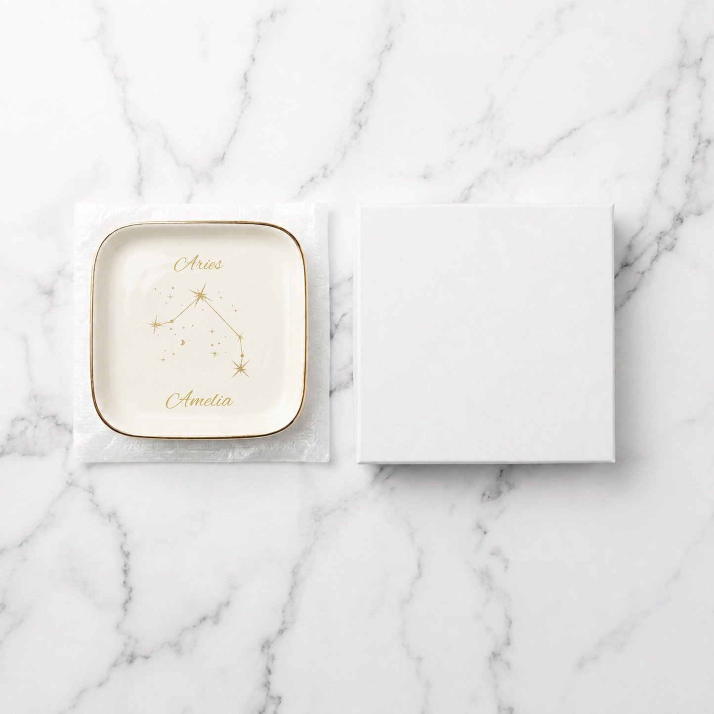 Aries Zodiac Jewelry Dish Gift