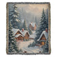 Snowy Village Christmas Woven Blanket-[Heartfelt Family Gift]