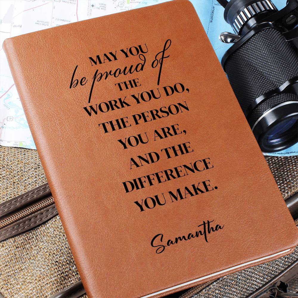 Personalized Difference Maker Journal Gift for Office Coworker