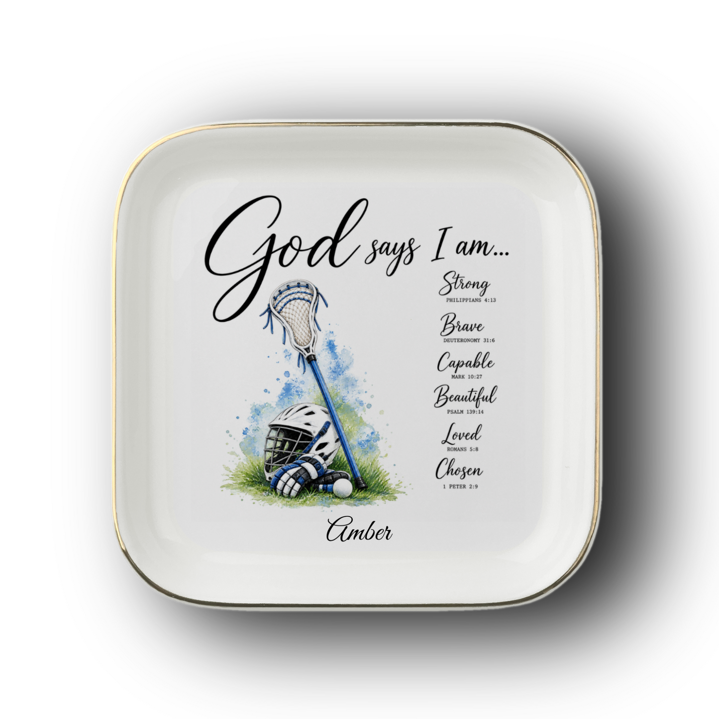 Christian Lacrosse Jewelry Dish
