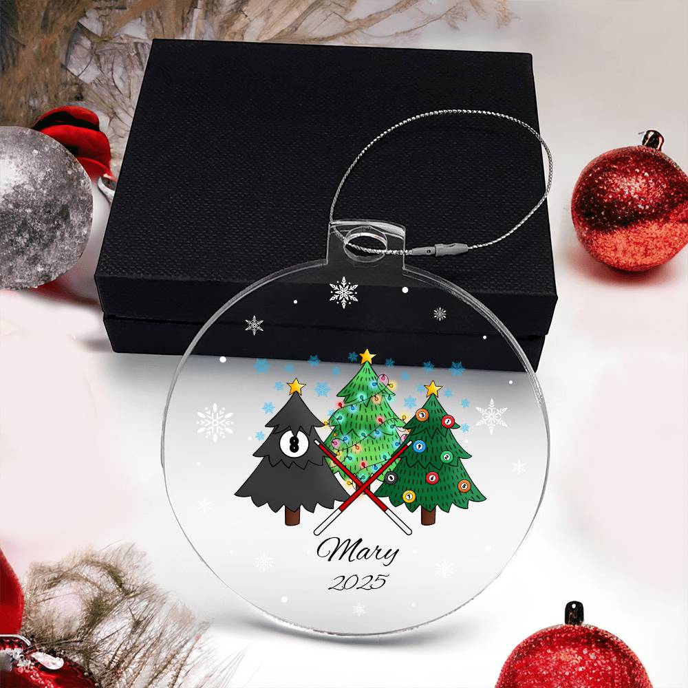 Pool Christmas Tree Ornament Acrylic Ornament Plaque