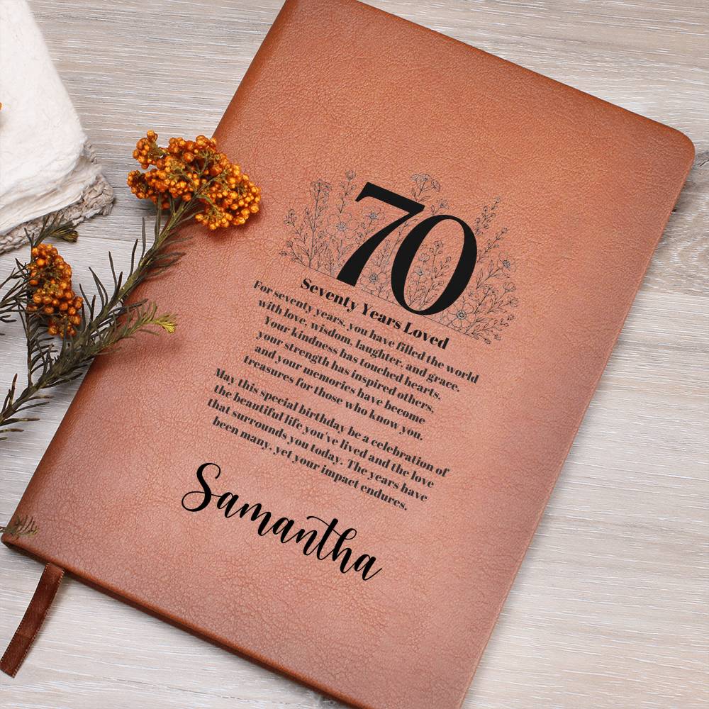 70th Birthday Journal