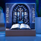 Christian Decor Holy Bible and Stained Glass Cross-[Heartfelt Family Gift]