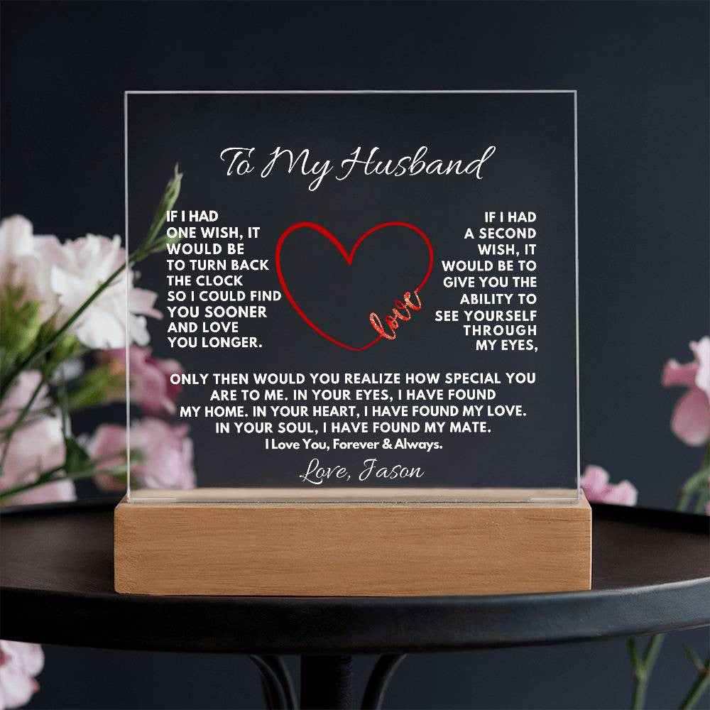 To My Husband Acrylic Plaque Gift-[Heartfelt Family Gift]
