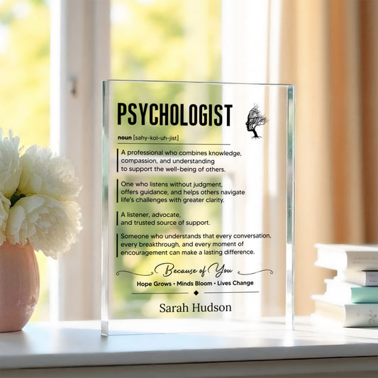 Psychologist Appreciation Gift Plaque