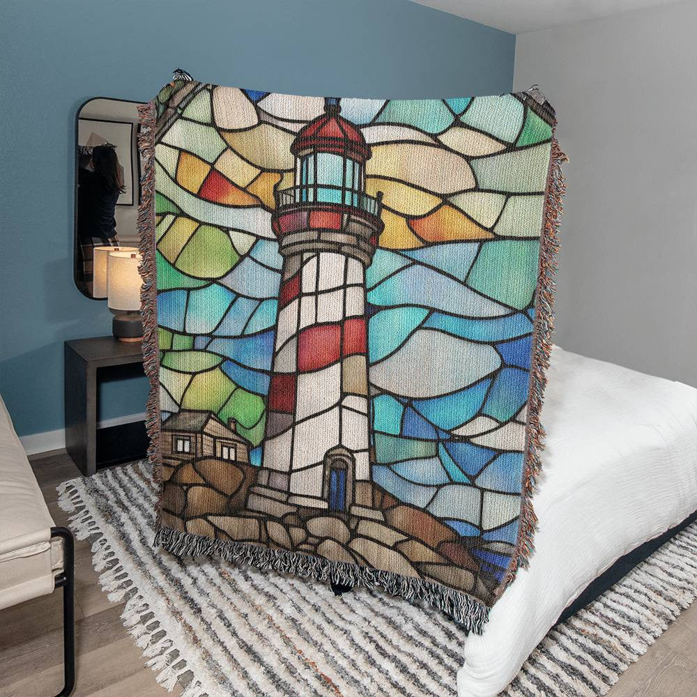 Lighthouse Woven Cotton Blanket