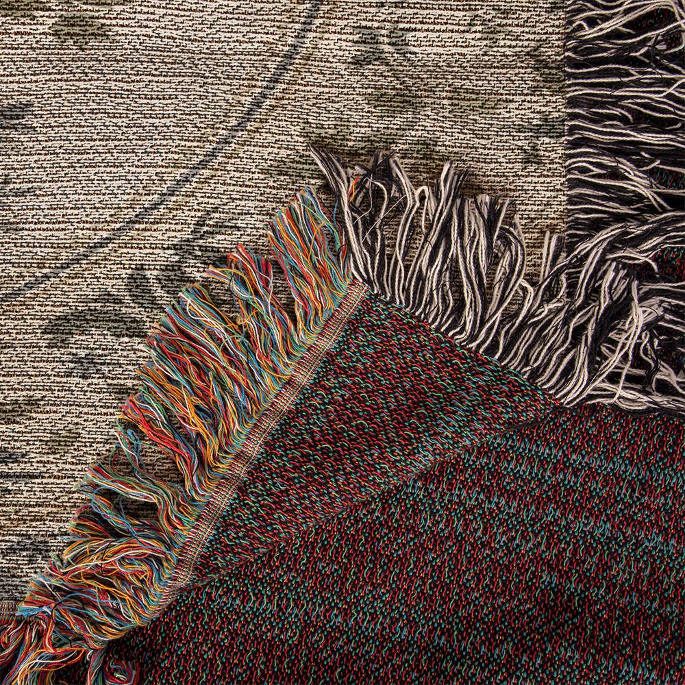 Tree of Life Floral Woven Blanket
