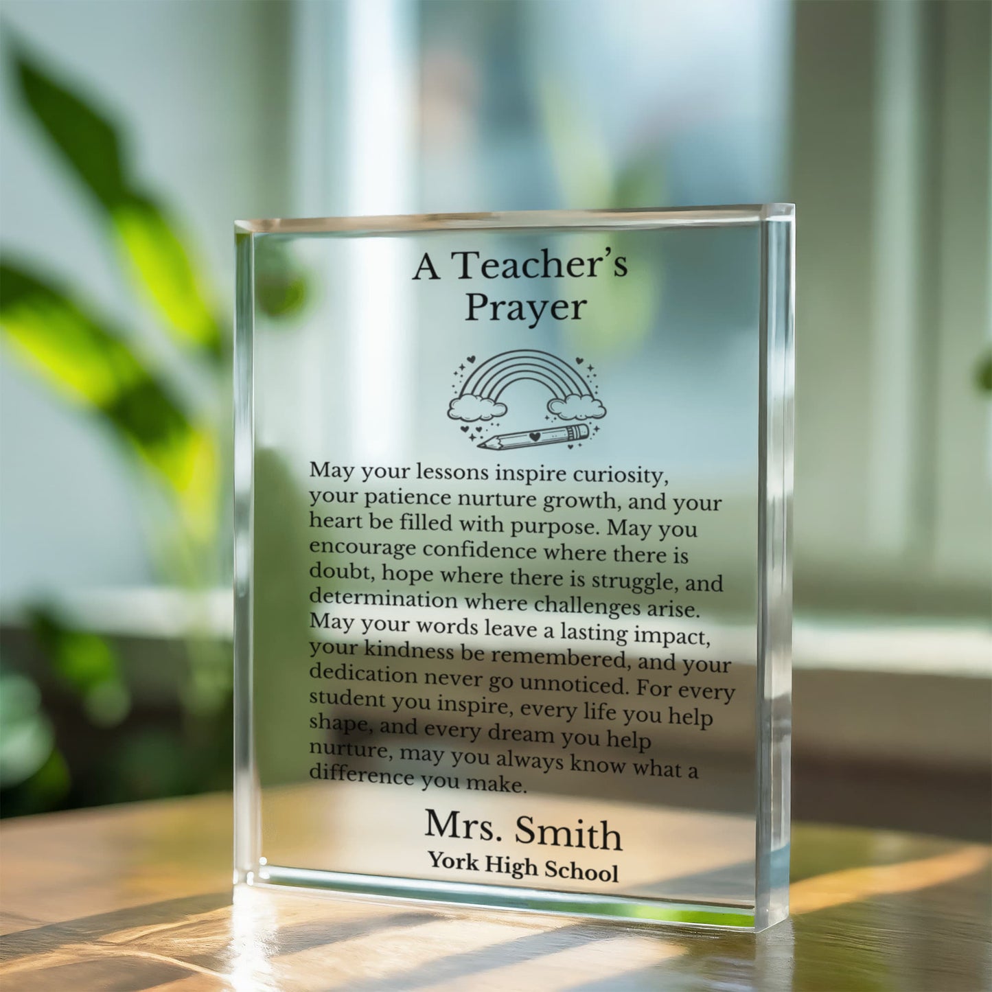 A Teachers Prayer Plaque